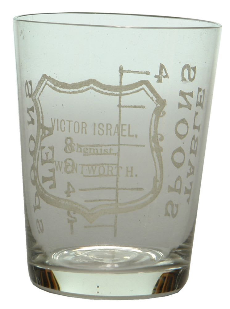 Victor Israel Wentworth Etched Medicine Glass