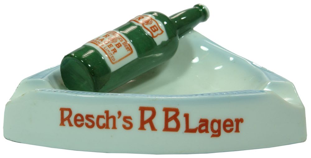 Resch's RB Lager Advertising Ashtray