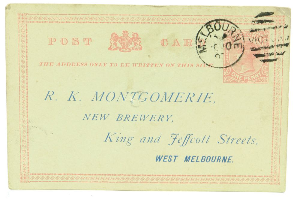 Montgomerie New Brewery West Melbourne Postcard