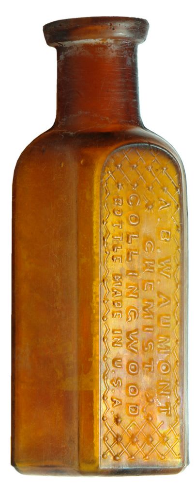 Aumont Chemist Collingwood Amber Glass Poison Bottle