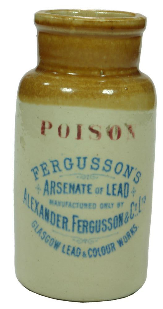 Fergusson's Arsenate Lead Stoneware Jar