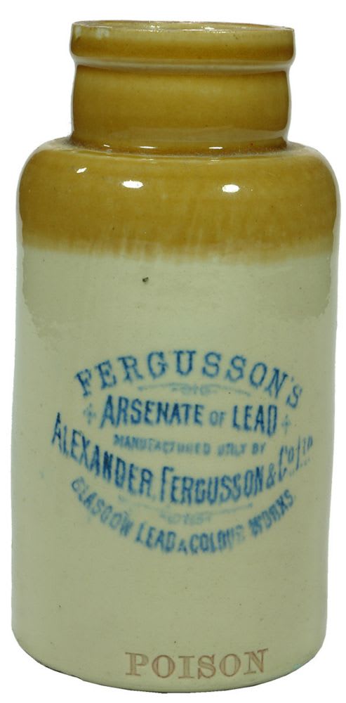 Fergusson's Arsenate Lead Stoneware Jar