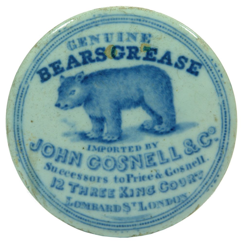 John Gosnell Genuine Bears Grease Pot Lid