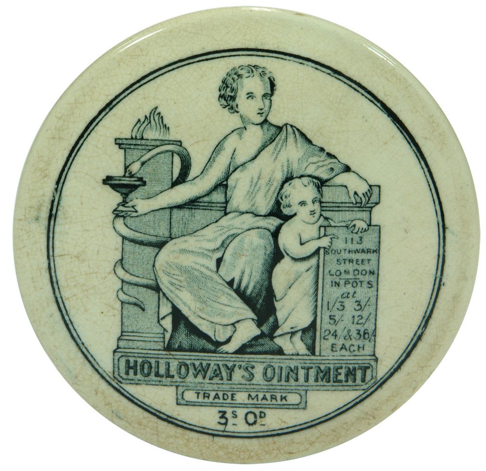 Holloway's Ointment Southwark Antique pot Lid