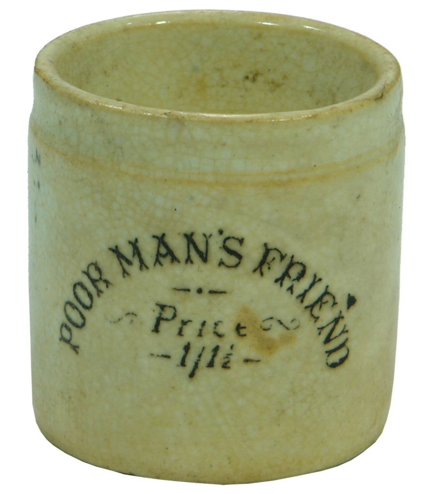 Poor Man's Friend Ceramic Ointment Pot