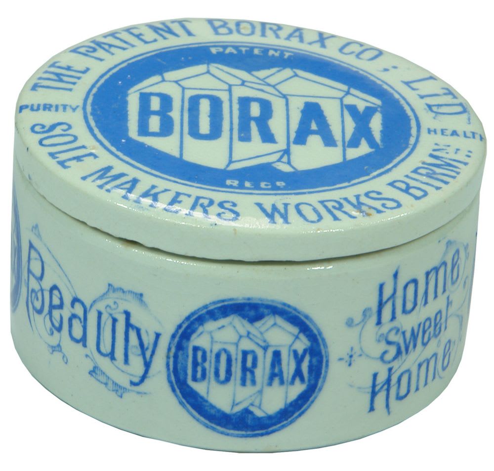 Borax Blue Print Ceramic Pot Lid