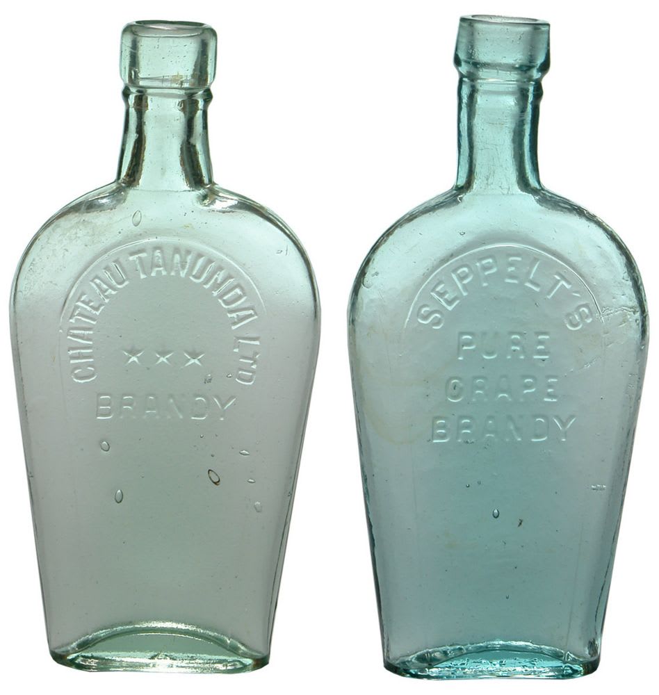 Seppelts Tanunda Brandy Antique Bottles Flasks