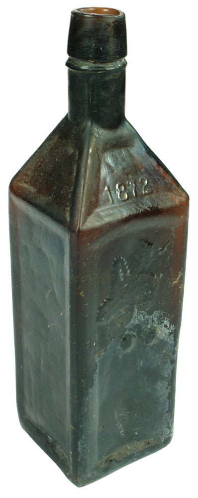 Dr Soule Hop Bitters 1872 Amber Bottle