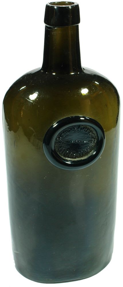 Thomas Gerrard Gibbstown Sealed Black Glass Bottle