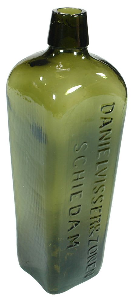 Daniel Visser Zonen Schiedam Glass Gin Bottle