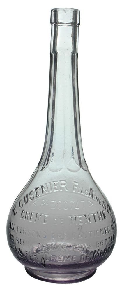 Cusenier Aine Creme de Menthe Antique Bottle