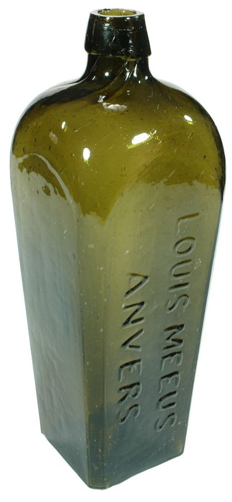 Louis Meeus Anvers Antique Glass gin Bottle