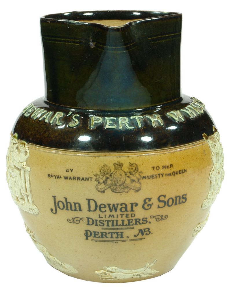 Dewar's Perth Whisky Advertising Water Jug