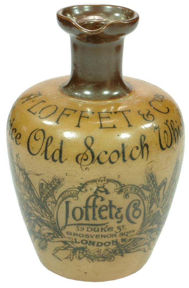 Loffet Old Scotch Whisky London Stoneware Jug