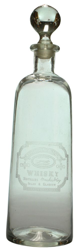 Islay Blend Mackie Glasgow Etched Decanter Bottle