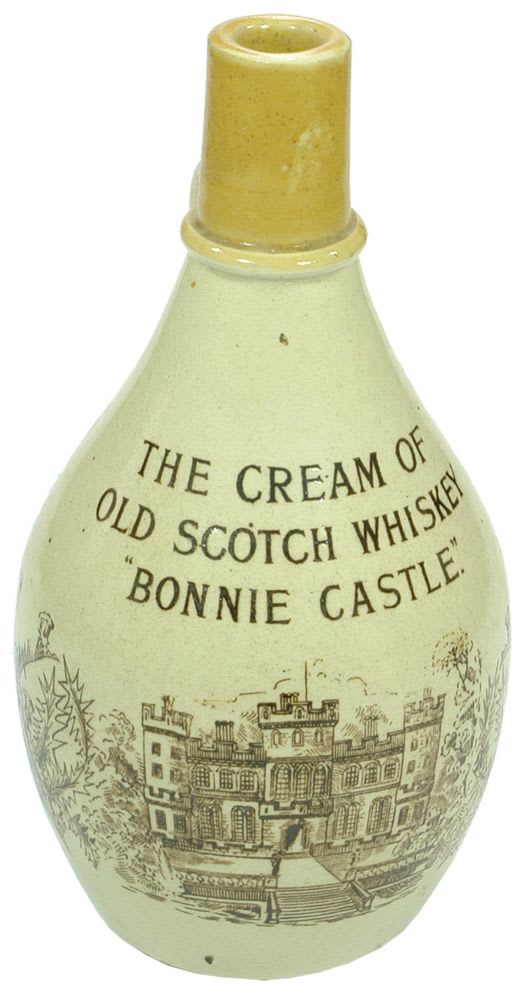 Cream Old Scotch Whiskey Bonnie Castle Jug