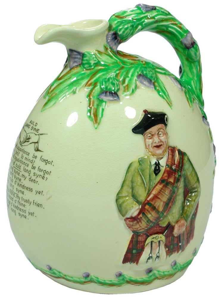 Fielding's Musical Decanter Stoneware Auld Lang Syne