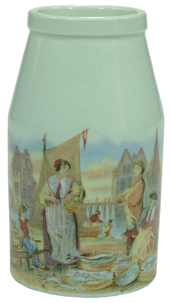 Continental Fish Market Prattware Jar