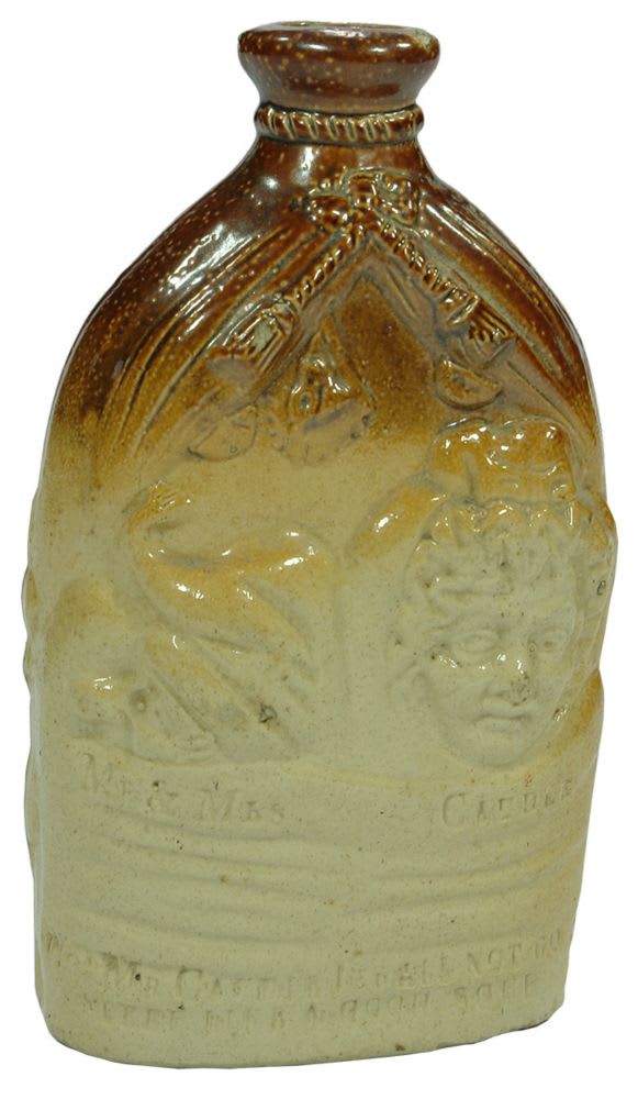 Caudle Miss Prettyman  Stephen Green Stoneware Flask