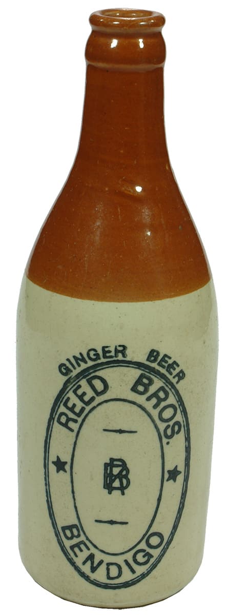 Reed Bros Bendigo Ginger Beer Stoneware Bottle