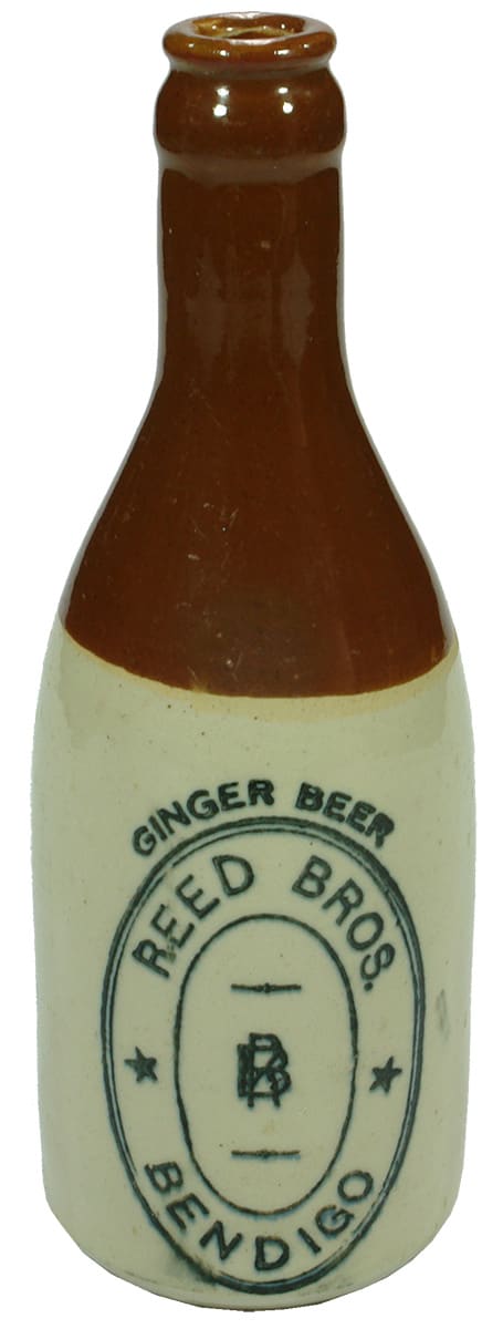 Reed Bros Bendigo Ginger Beer Stoneware Bottle