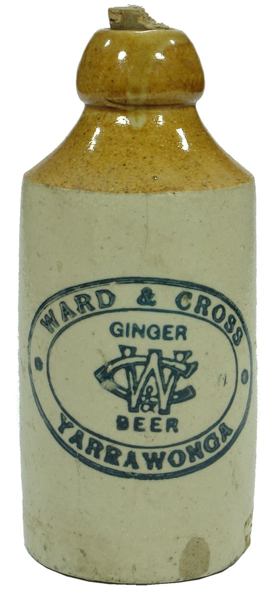 Ward Cross Yarrawonga Stoneware Ginger Beer Bottle