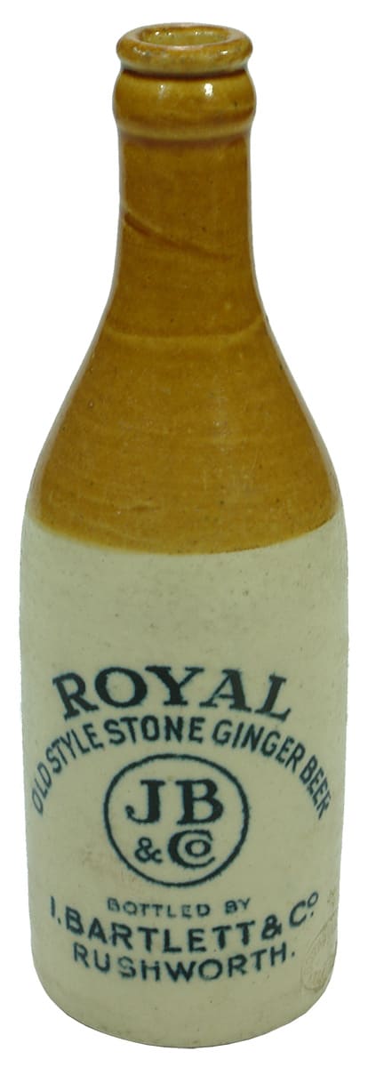 Royal Bartlett Rushworth Crown Seal Ginger Beer Bottle