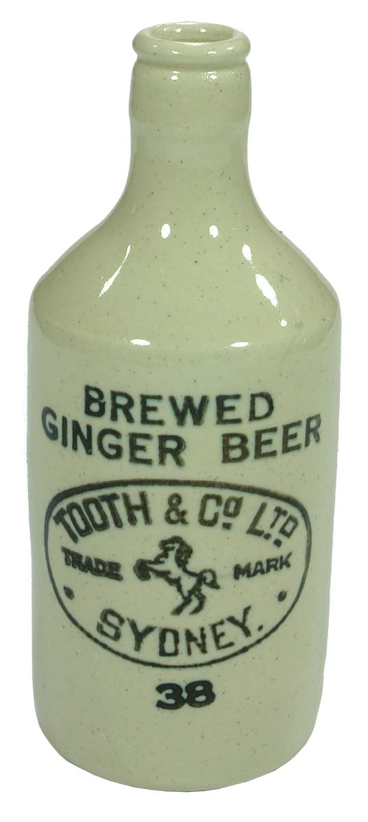 Tooth Sydney Rearing Horse Brewed Ginger Beer Bottle