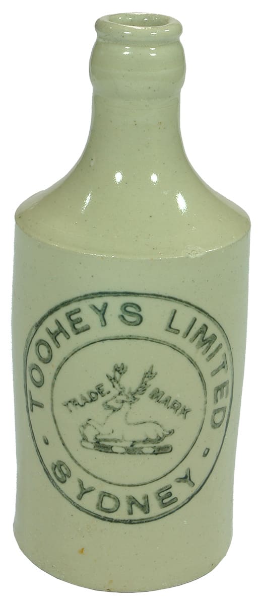 Tooheys Limited Sydney Deer Stoneware Ginger Beer Bottle