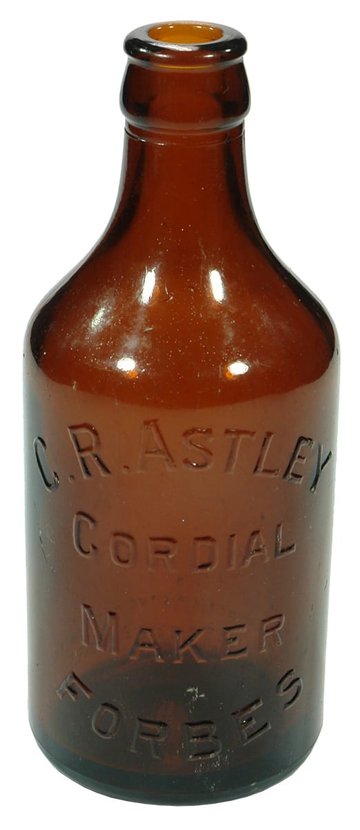 Astley Cordial Maker Forbes Amber Glass Bottle