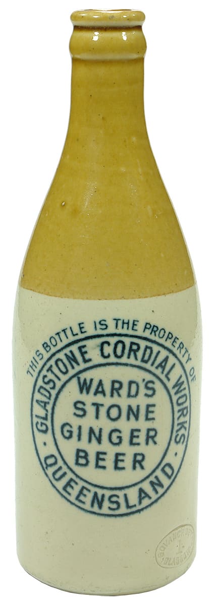 Ward's Gladstone Cordial Works Crown Seal Ginger Beer