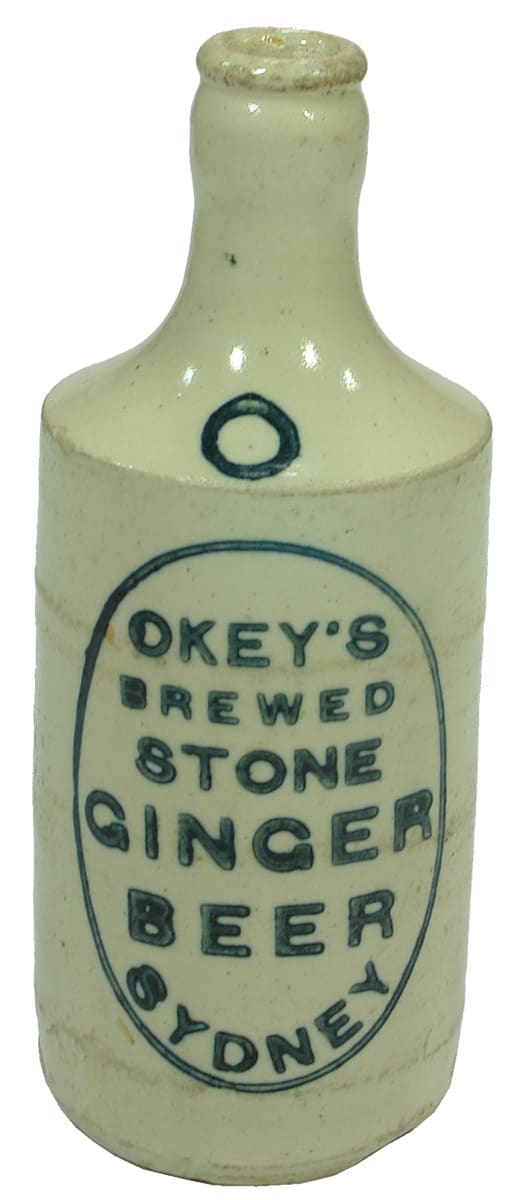 Okey's Brewed Stone Ginger Beer Bottle