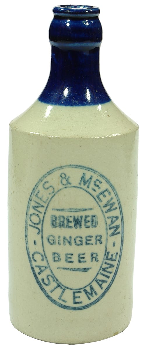 Jones McEwan Castlemaine Brewed Ginger Beer Bottle