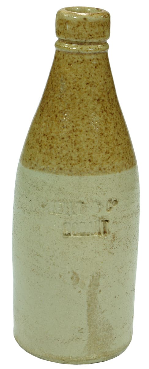 Kelly Hobart Impressed Stoneware Ginger Beer Bottle