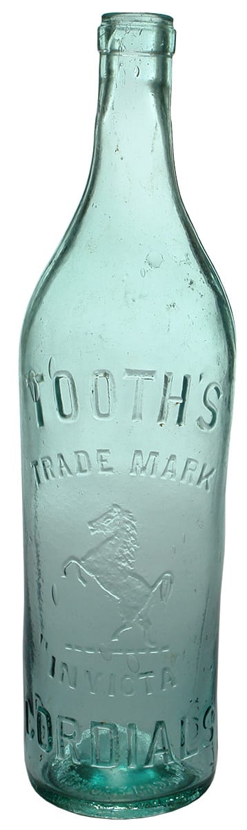 Tooth's Invicta Cordials Rearing Horse Cordial Bottle