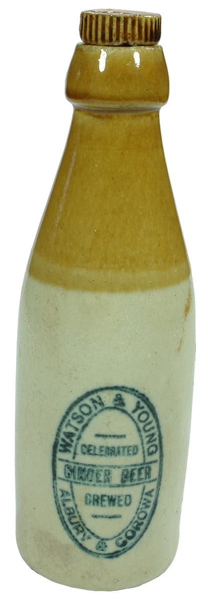 Watson Young Albury Corowa Internal Thread Stoneware Bottle