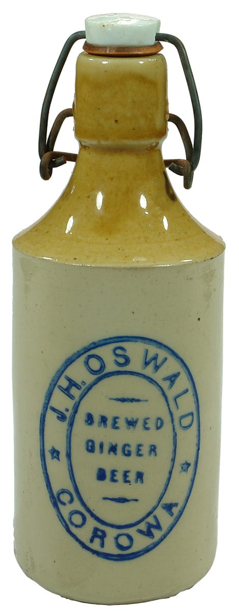 Oswald Brewed GInger Beer Corowa Lightning Stopper Bottle