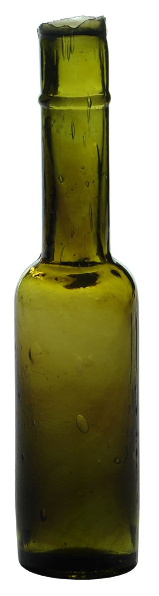 Olive Amber Glass Castor Oil Bottle