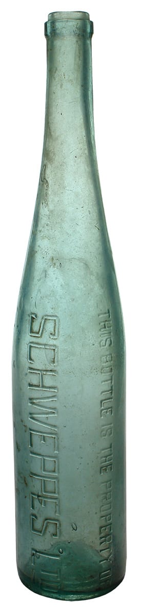 Schweppes Ltd Old Cordial Bottle