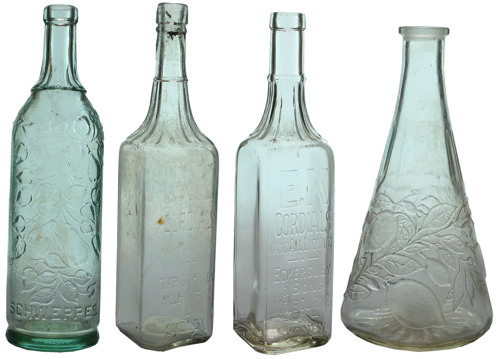 Group Four Vintage Cordial Bottles