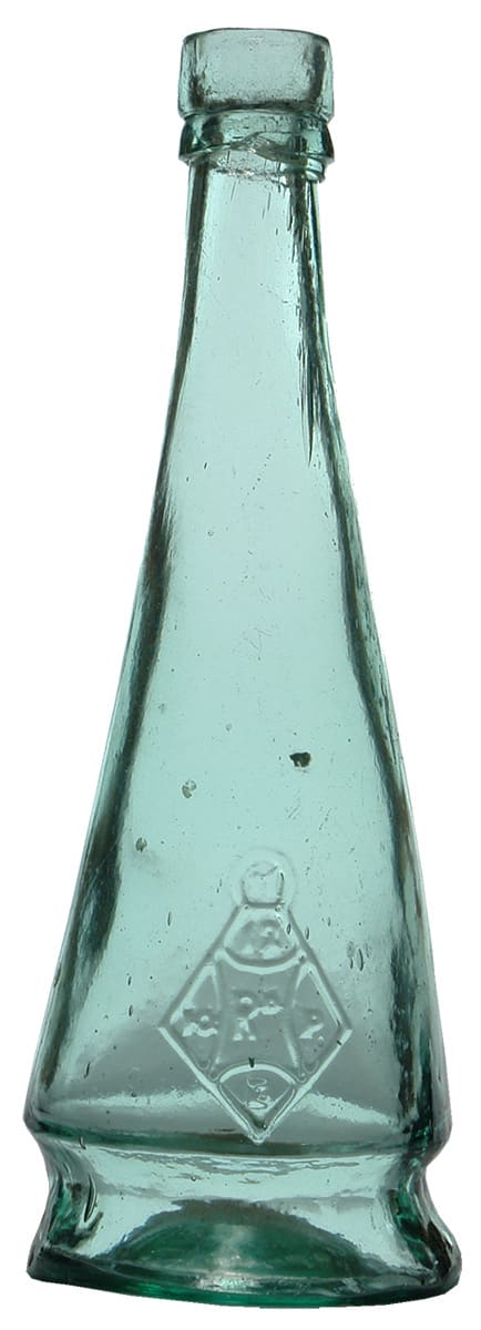 Conical Registered Salad Oil Antique Bottle