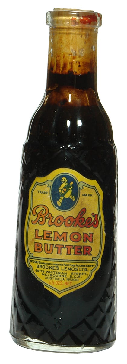 Brooke's Lemon Butter Labelled Vintage Bottle