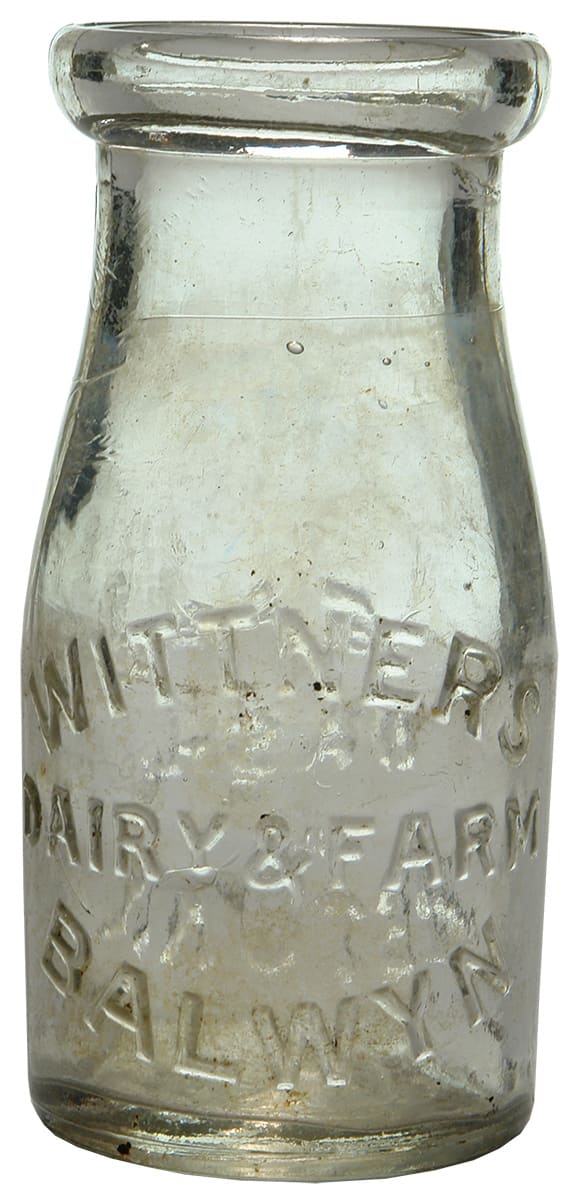 Wittners Dairy Farm Balwyn Vintage Cream Bottle