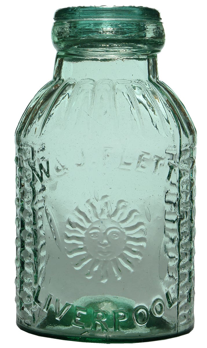 Flett Liverpool Sun Glass Salt Antique Jar