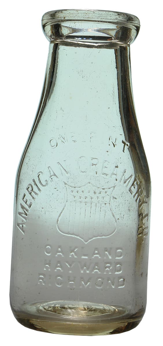 American Creamery Oakland Hayward Richmond Old Bottle