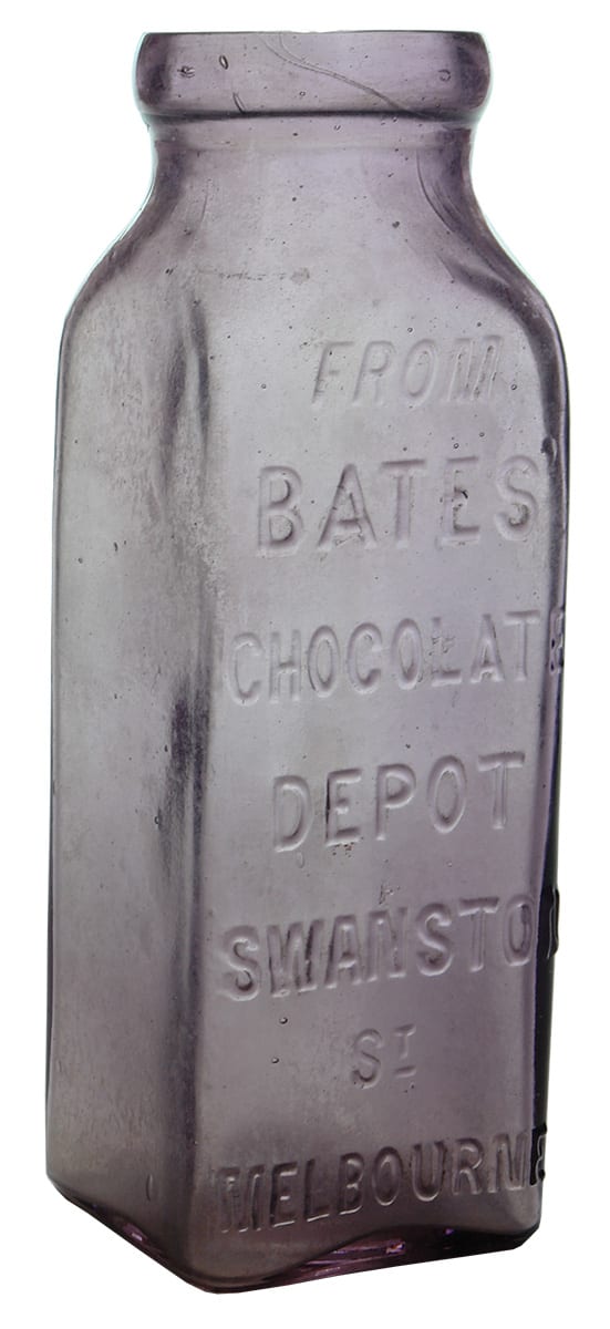 Bates Chocolate Depot Swanston Street Melbourne Vintage Glass Jar