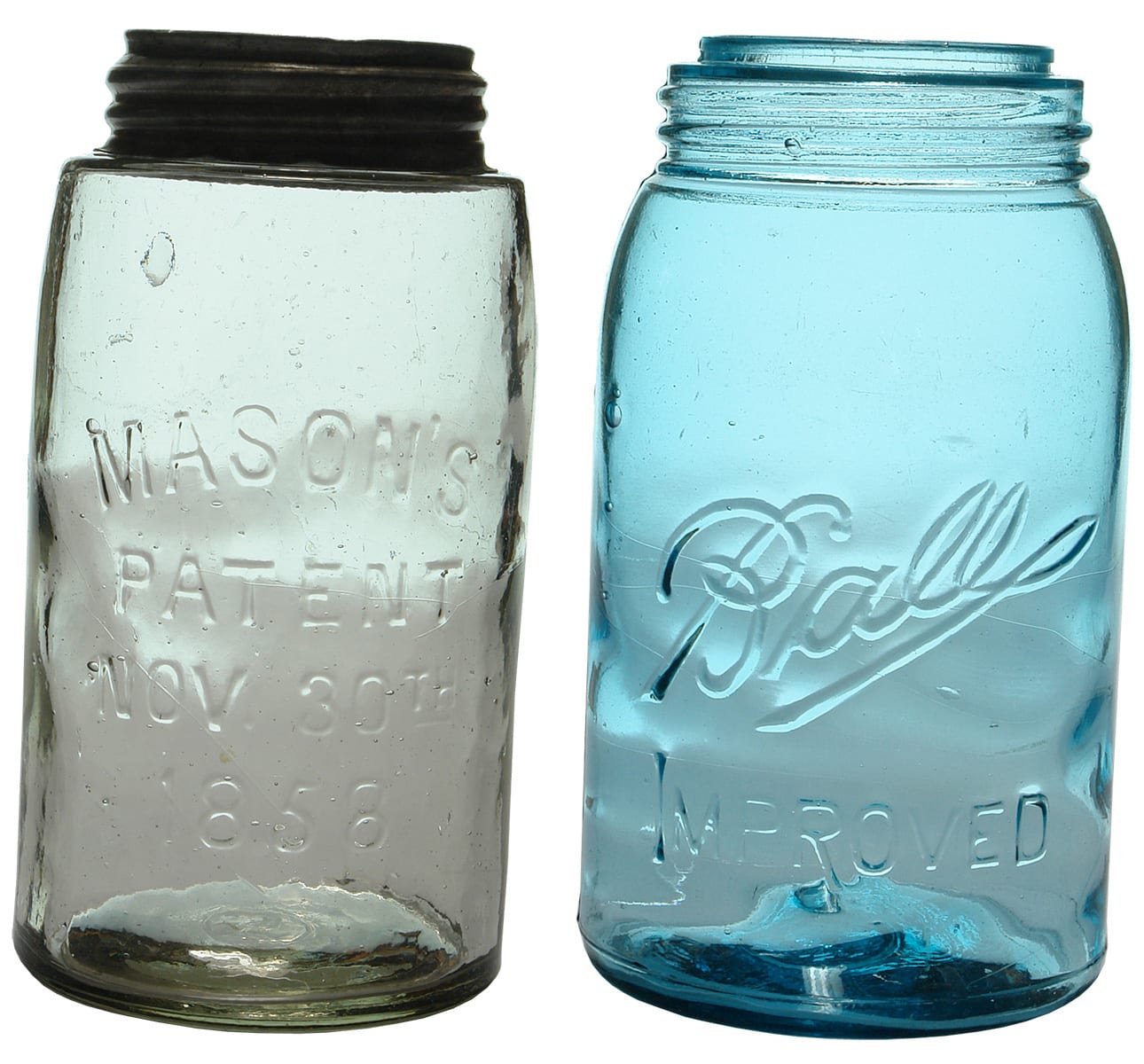 Mason's Patent Ball Improved Preserving Jars