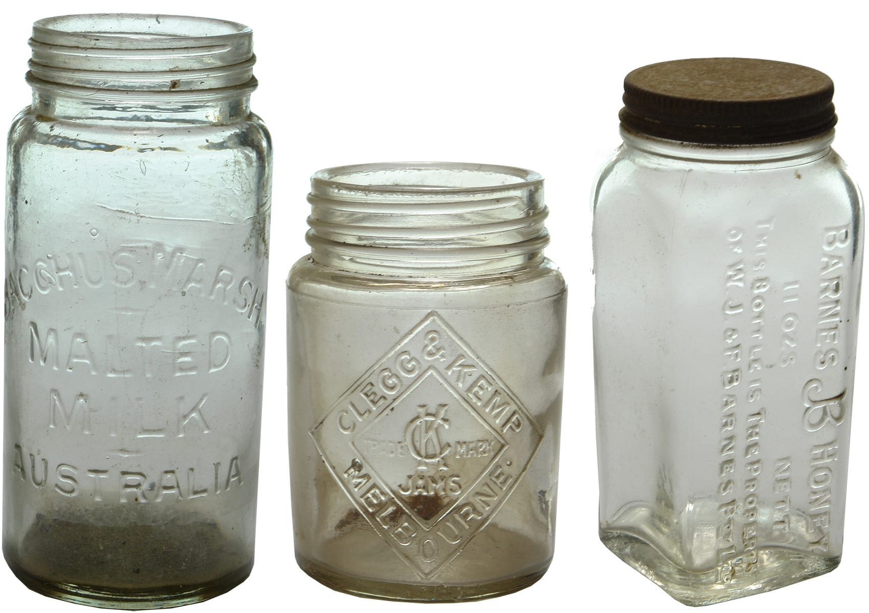 Bacchus Marsh Clegg Kemp Barne Honey Glass Jars