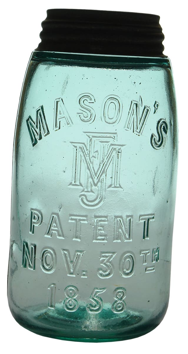 Mason's Patent Nov 30th 1858 Preserving Jar