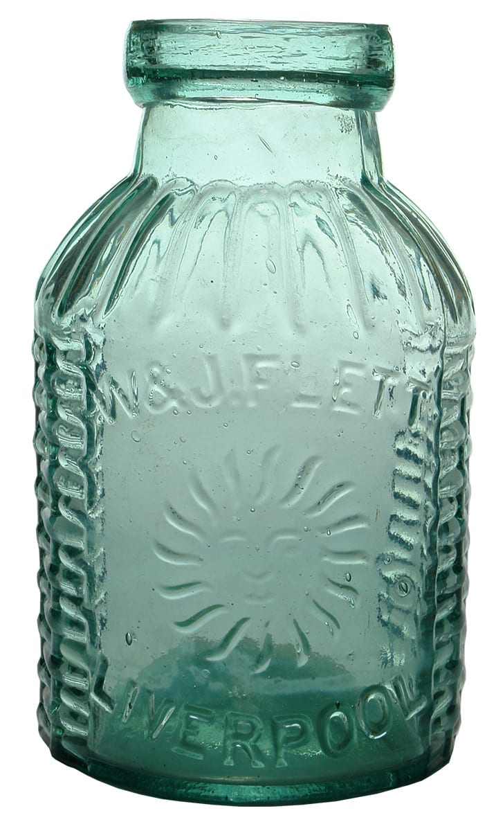 Flett Liverpool Sun Glass Salt Antique Jar